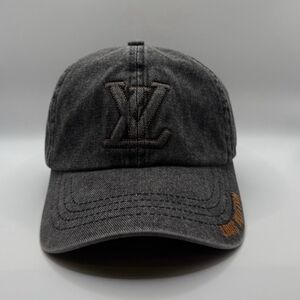 Black Lv  Denim Cap